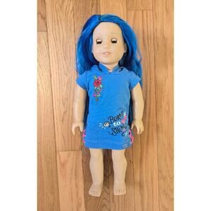 American Girl Truly Me 18-inch doll #90 with long blue hair and lowtomedium skin